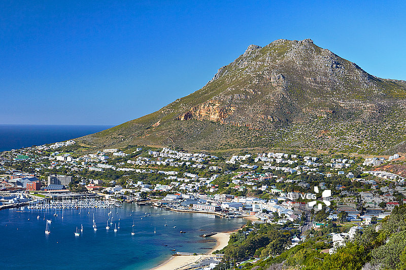 位于福尔斯湾岸边的西蒙镇图片素材