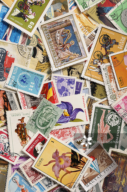 邮票背景图片素材