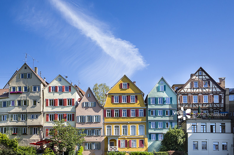 德国巴登-符腾堡图宾根排屋图片素材