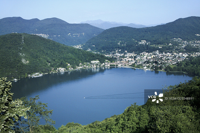 卢加诺湖图片素材