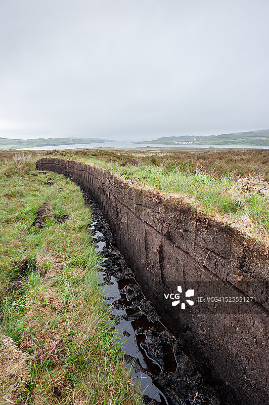 斯凯岛的泥炭沟图片素材
