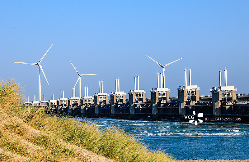 荷兰东斯凯尔特河防洪屏障图片素材