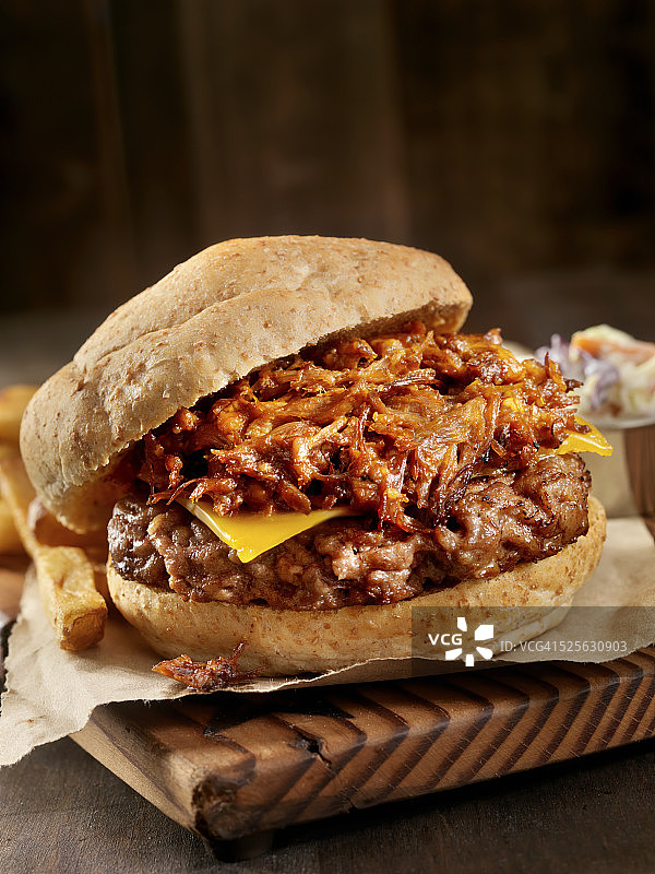 手撕猪肉汉堡图片素材