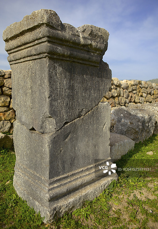 沃吕比利斯的石头雕刻图片素材