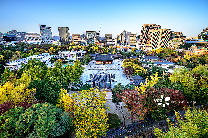 城市中的秋季与宫殿（1）图片素材