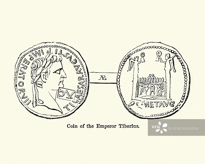 罗马皇帝提贝里乌斯图片素材