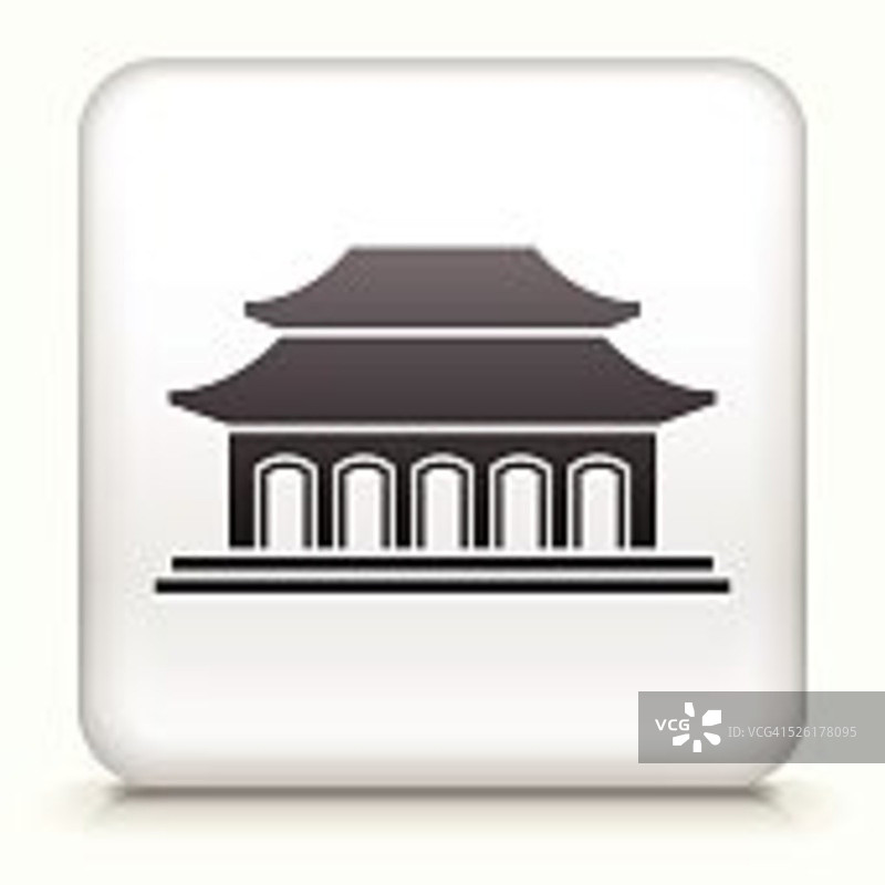 寺庙方形按钮免版税矢量图图片素材