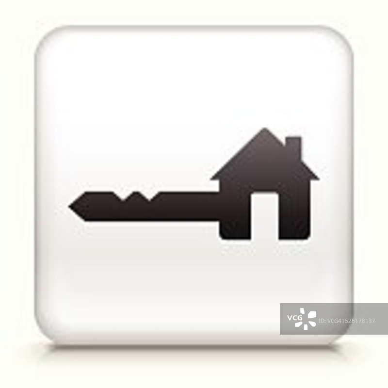 带钥匙的方形按钮免版税矢量图图片素材