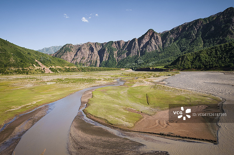 塔吉克斯坦的山谷图片素材