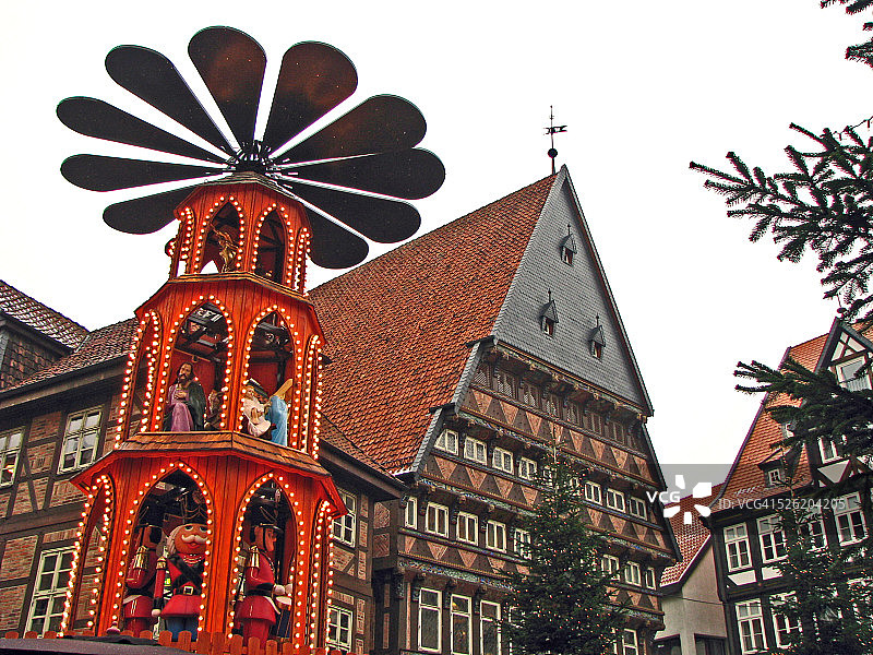 希尔德斯海姆圣诞金字塔图片素材