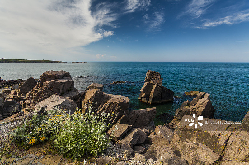 保加利亚索佐波尔附近的黑海海岸图片素材