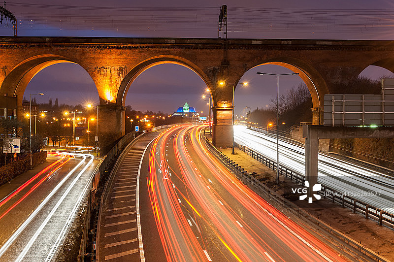 斯托克波特高架桥：高峰时段图片素材