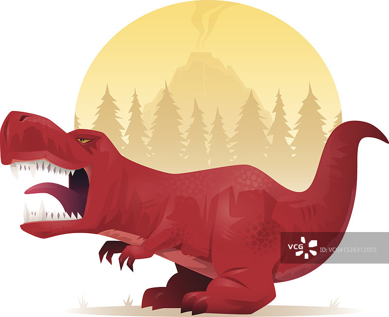 咆哮的恐龙图片素材