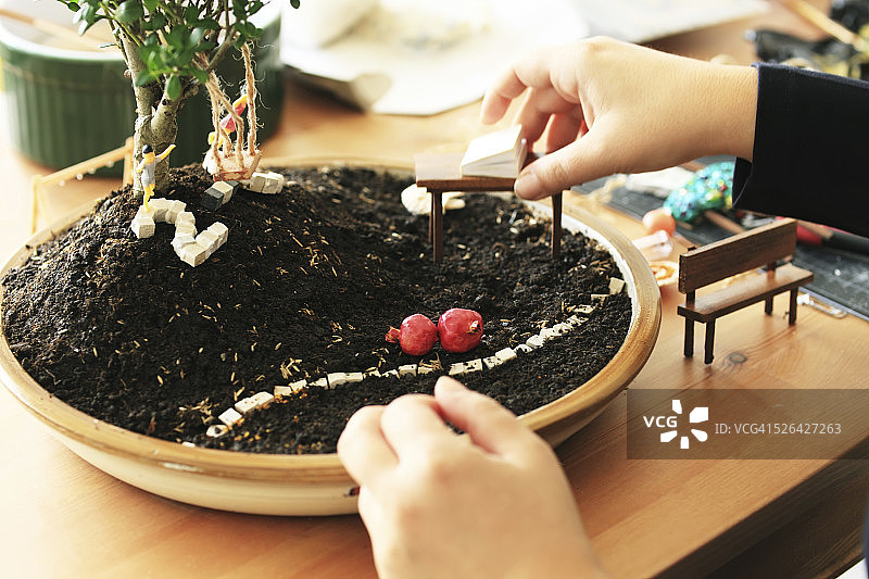 微型花园装饰品图片素材