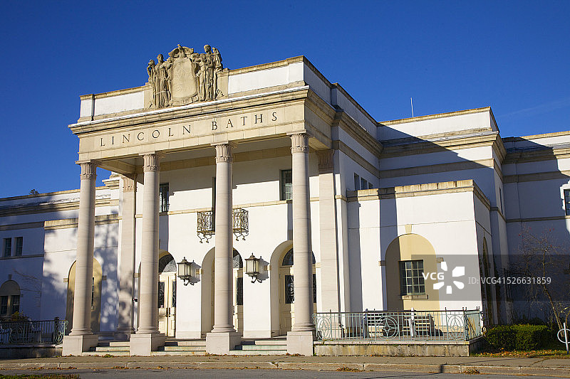 萨拉托加斯普林斯林肯浴场外观图片素材