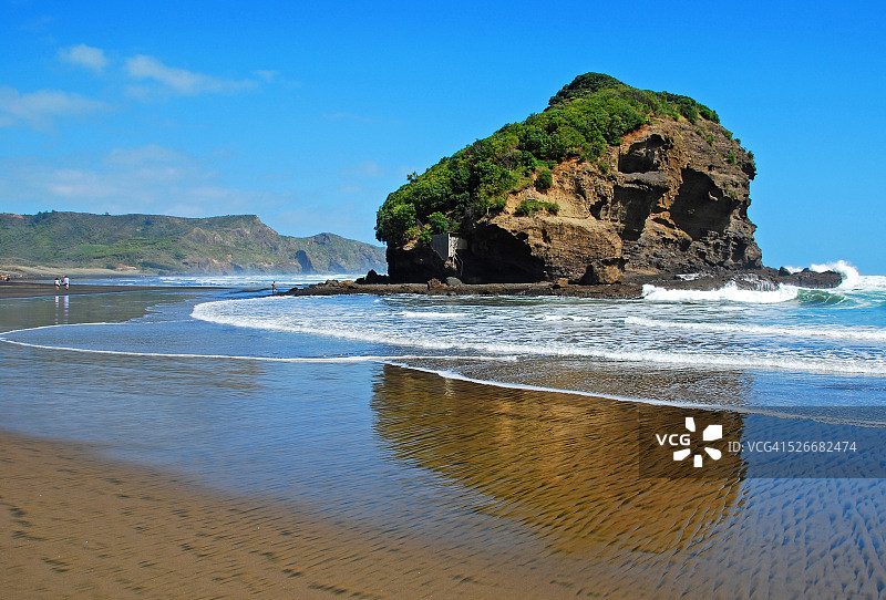 新西兰贝壳海滩图片素材