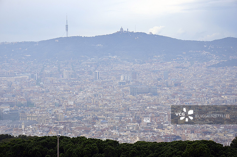 蒙特惠奇城堡，巴塞罗那，西班牙图片素材