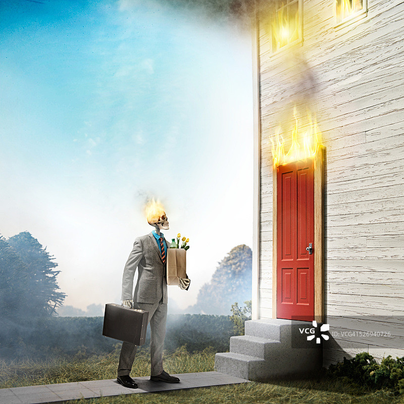 燃烧的骨骼图片素材