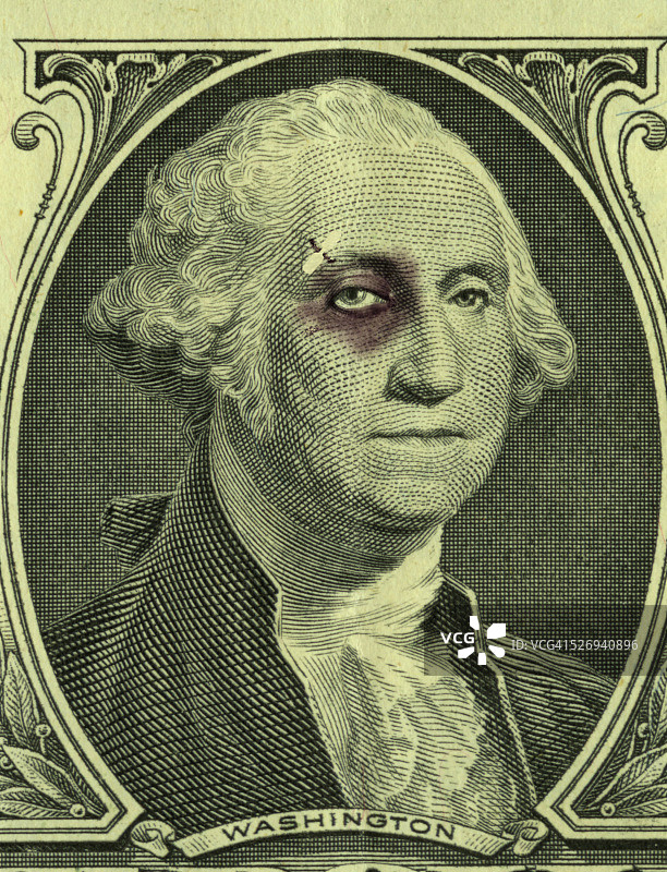 破损的美元图片素材