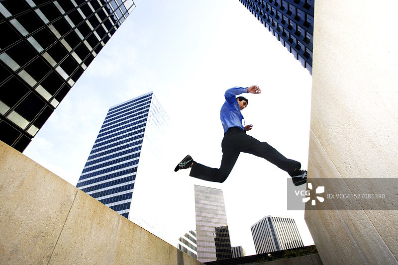 商人跳跃图片素材