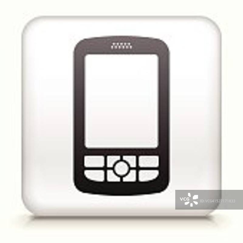 触摸屏手机方形按钮免版税矢量图图片素材