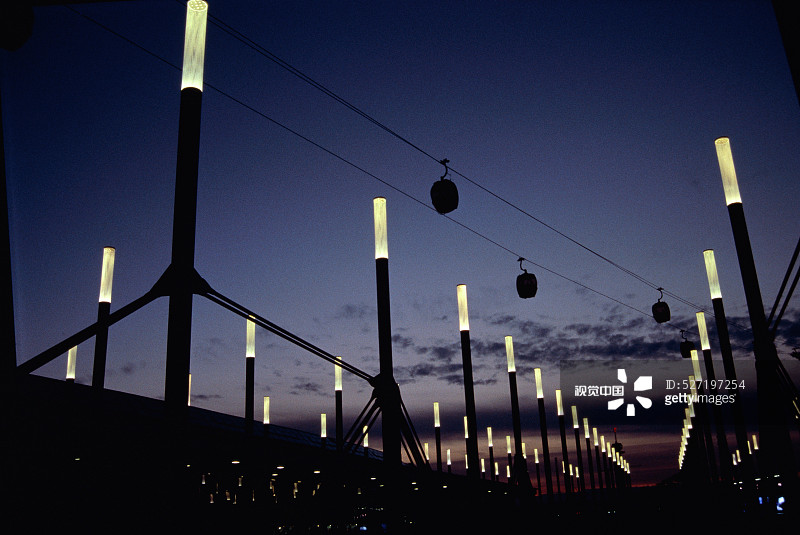 汉诺威世博会Exponale桥上的电筒图片素材