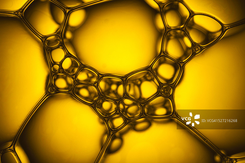 黄色肥皂泡1 - 水抽象微距泡沫背景图片素材