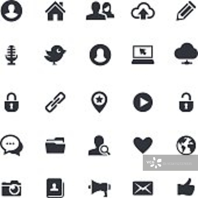 通信图标集图片素材