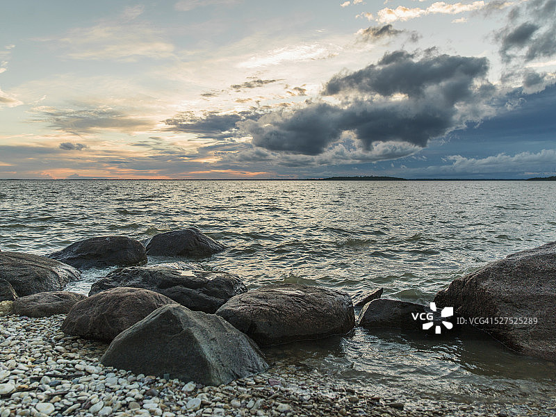 赫克拉格林斯通省立公园的温尼伯湖图片素材