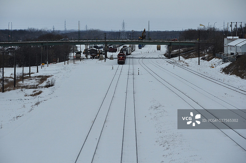 布兰登冬季铁轨图片素材