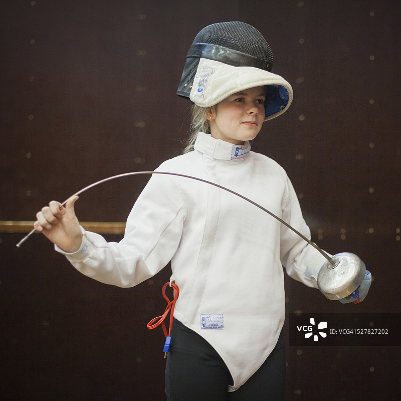 儿童击剑运动图片素材