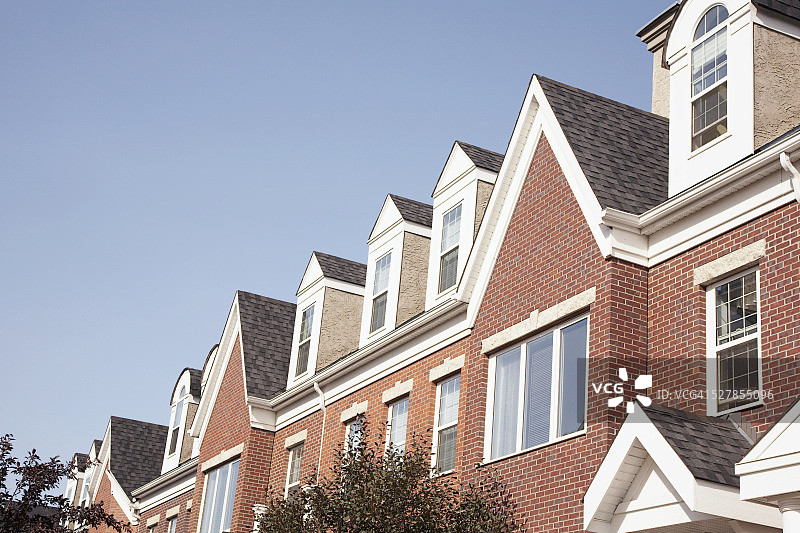 成排房屋图片素材