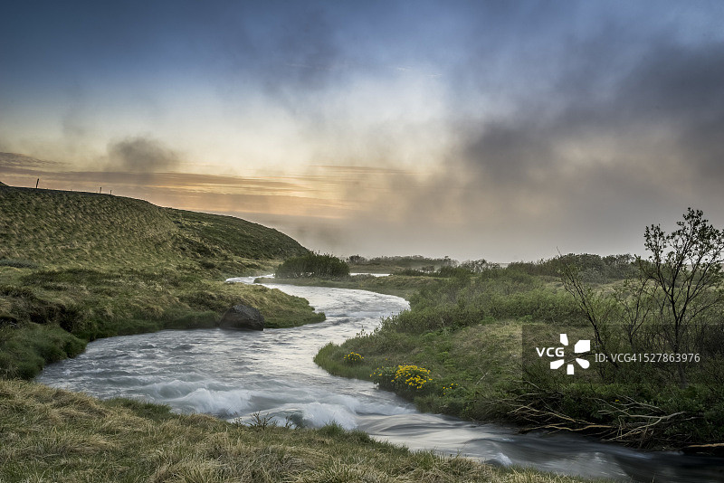 冰岛辛盖亚尔西斯拉拉克萨河图片素材