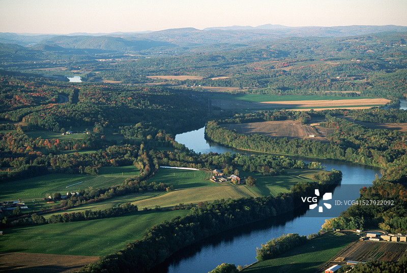康涅狄格河鸟瞰图片素材
