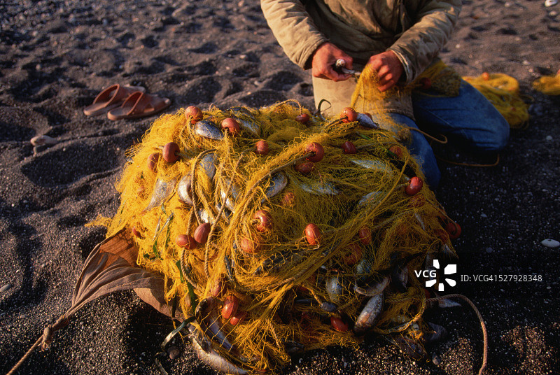 渔网特写图片素材