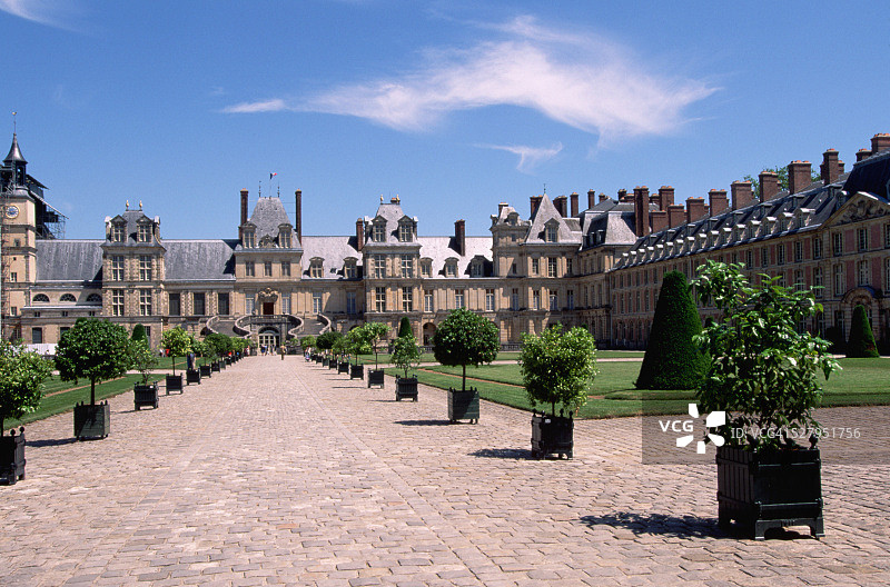 枫丹白露宫庭院图片素材