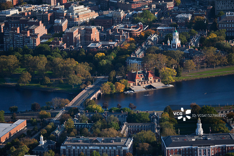 波士顿和新英格兰的日出航拍图片素材