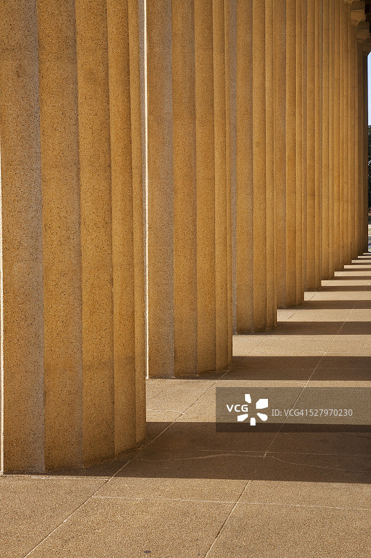 田纳西州纳什维尔百年公园的帕特农神庙柱子图片素材