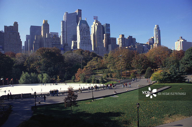 中央公园的沃伦曼溜冰场图片素材