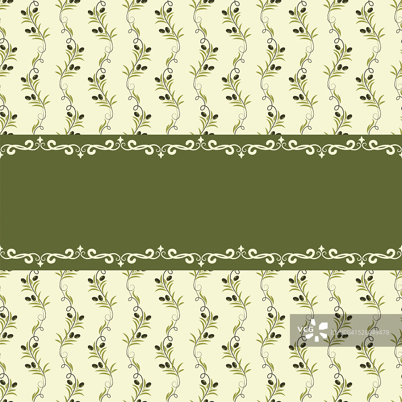 橄榄无缝边框图片素材