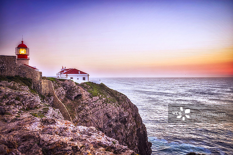 日落时分的圣维森特角图片素材