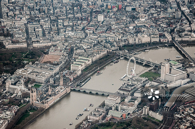 伦敦市中心鸟瞰图片素材