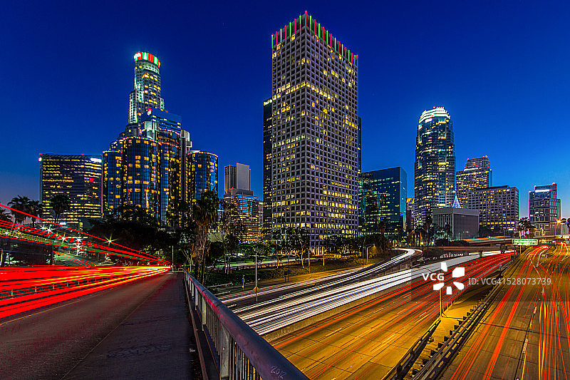 洛杉矶市中心天际线图片素材