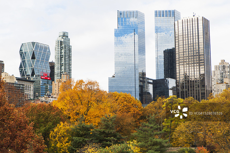 纽约中央公园的秋色图片素材