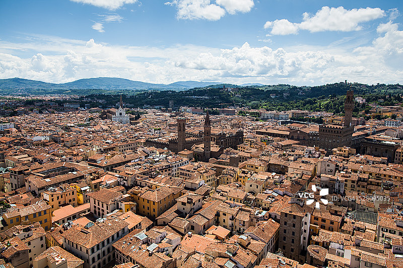 意大利佛罗伦萨高空俯瞰图片素材