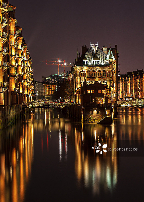 汉堡夜景图片素材