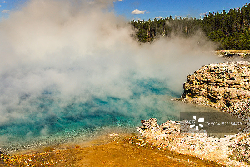 埃克塞西奥间歇泉池图片素材