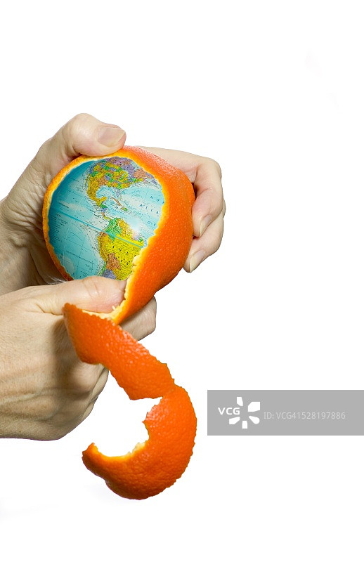 像橘子一样剥世界图片素材