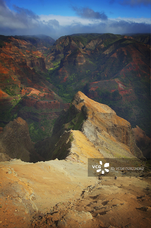 美国夏威夷州可爱岛威美亚峡谷图片素材