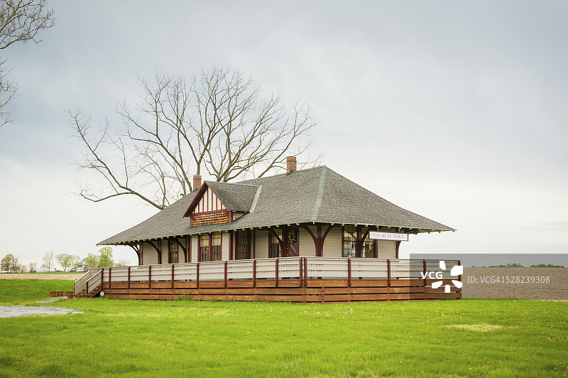 美国西弗吉尼亚州查尔斯镇历史火车站图片素材
